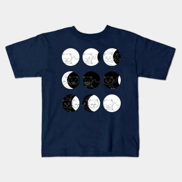 PURR ECLIPSE Kids T-Shirt by ALFBOCREATIVE